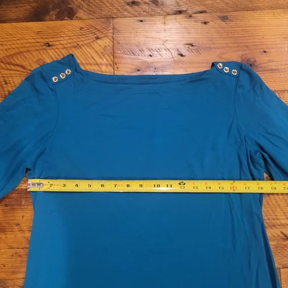 Teal Lilly Pulitzer Dress with Button Accents - Picture 6 of 8